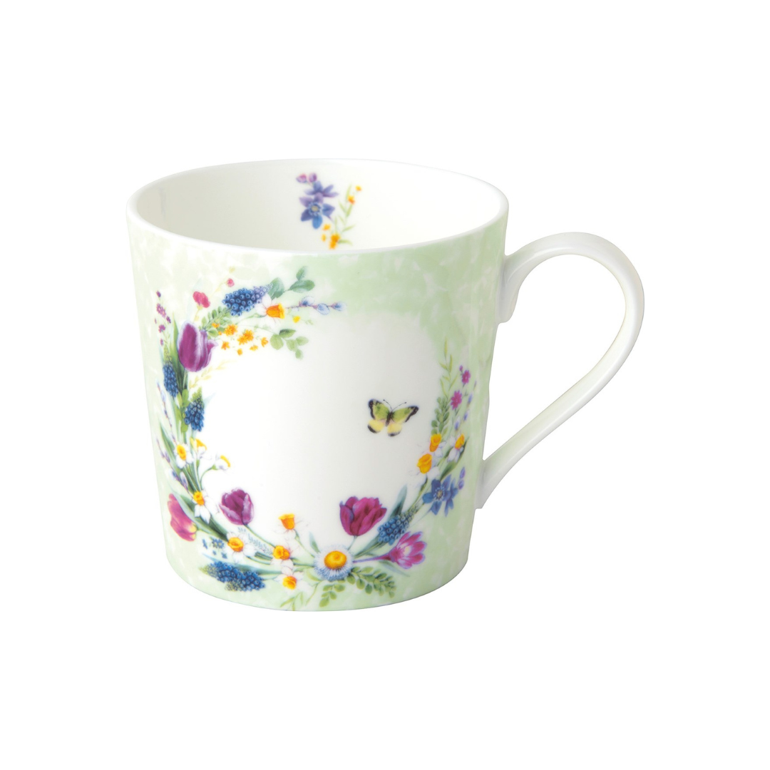 IHR Loving Spring Wreath Bone China 375ml Mug