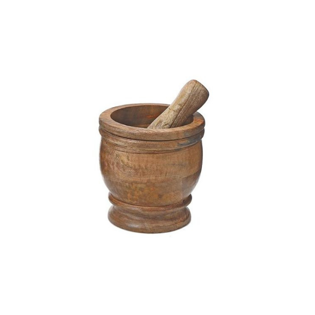 Mango Wood Mortar & Pestle (2 sizes)