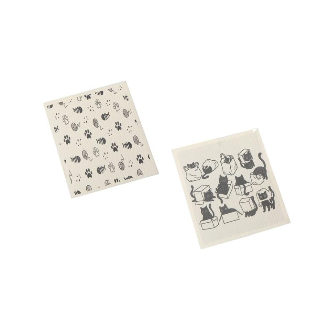 Mischief Cats Set/2 Swedish Dish Cloths