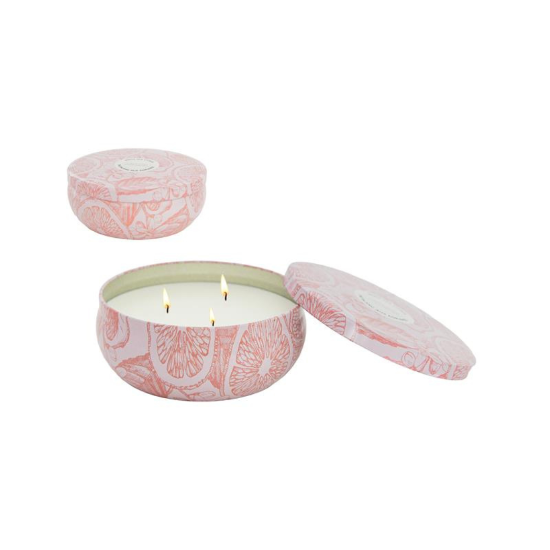 12oz. White Tea Citrus 3 Wick Soy Blend Candle in Tin