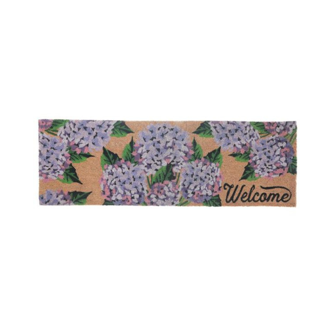 Hydrangea Welcome Coir Door Mat