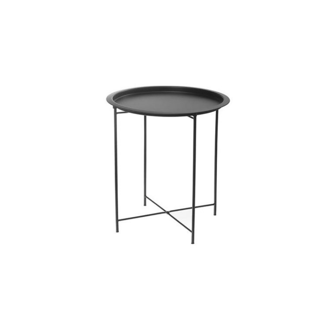 Black Metal Round Table 16x17"