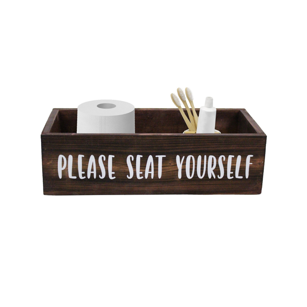 Bathroom Caddy - Please Seat Yourself