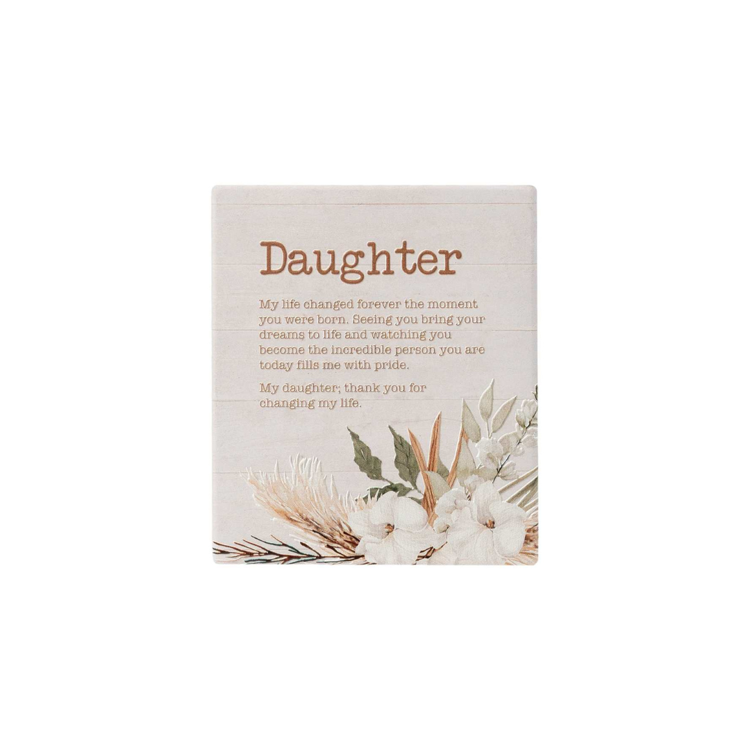 Daughter Ceramic Verse Plaque 5"