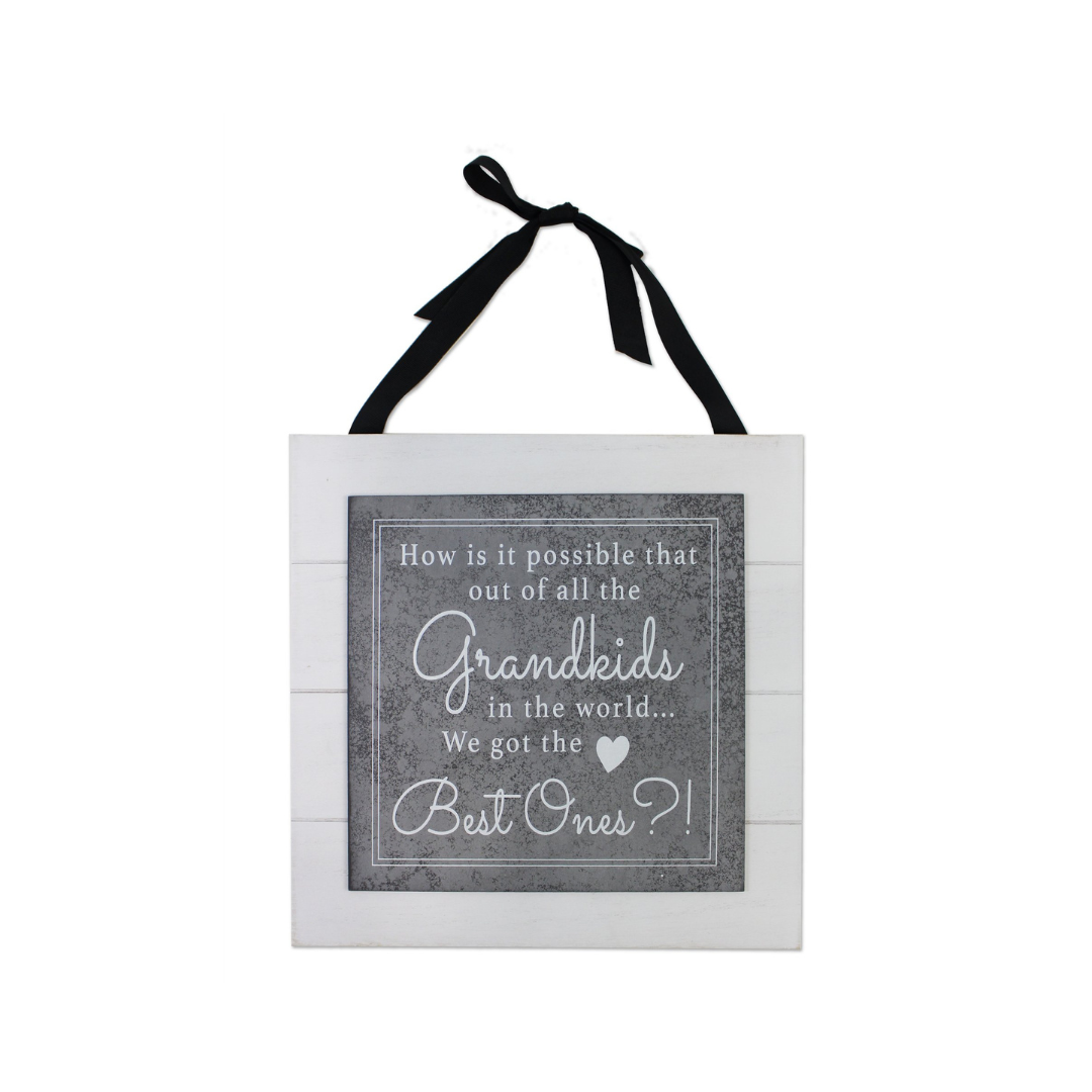 Grandkids MDF Hanging Wall Plaque 12x12"