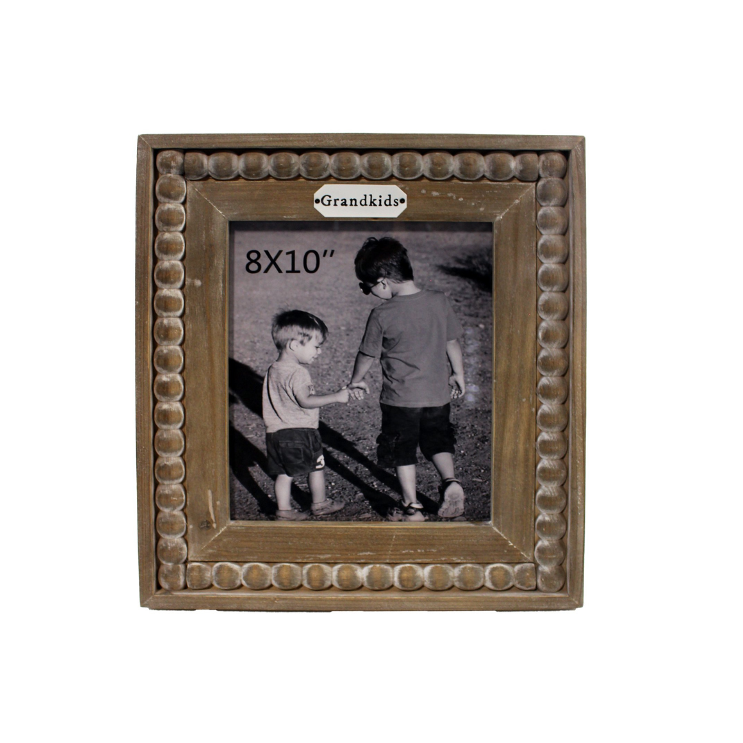 Grandkids 8x10" Wood Photo Frame with Bead Trim