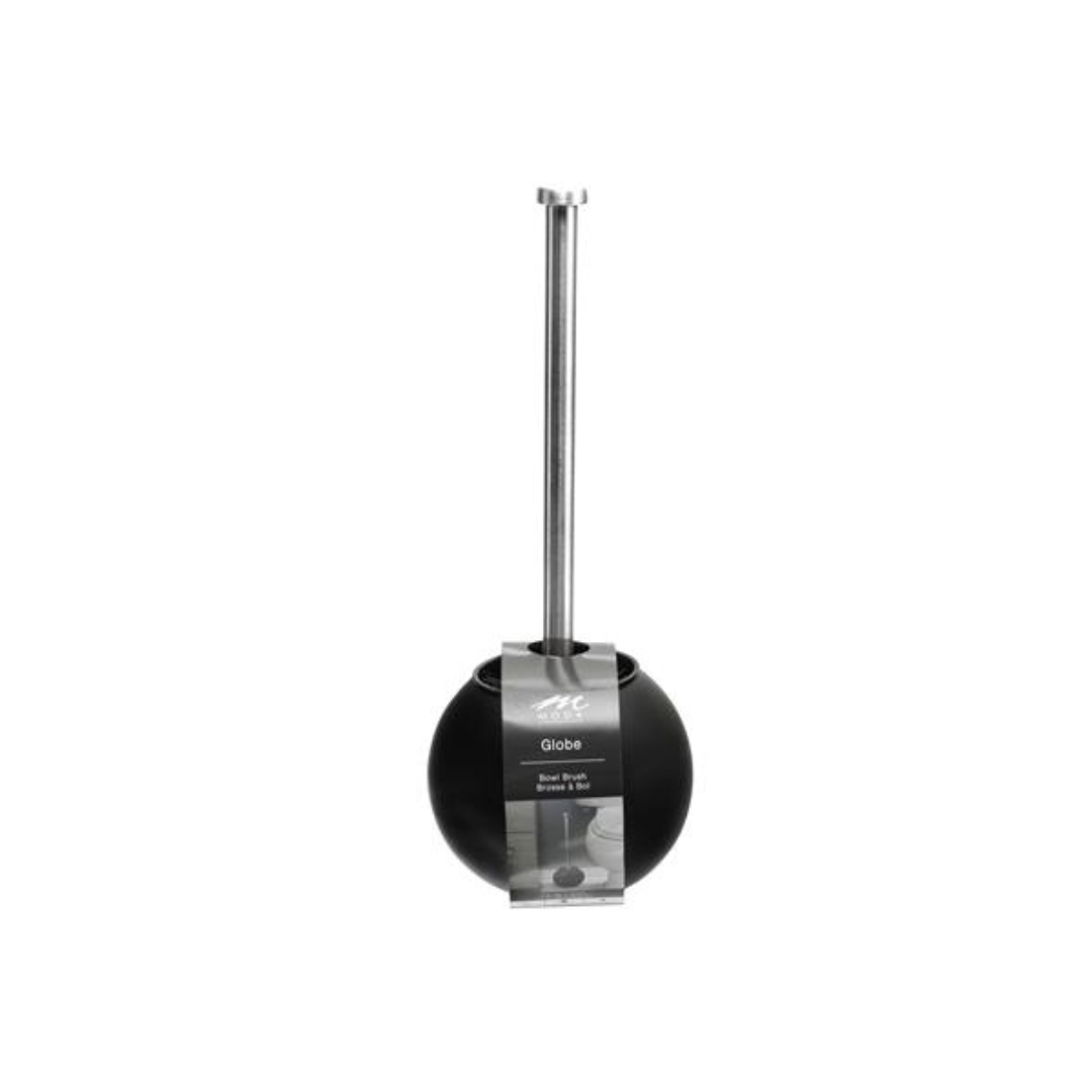 Moda Globe Black Toilet Brush Holder 5x15"