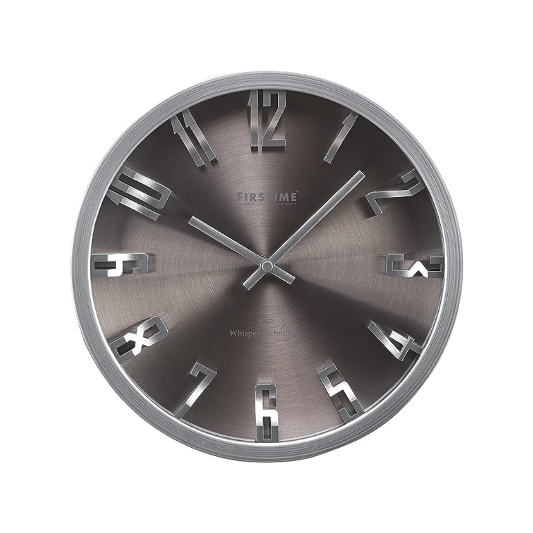 FirsTime & Co. Silver Steel Dimensions Wall Clock 10.75"