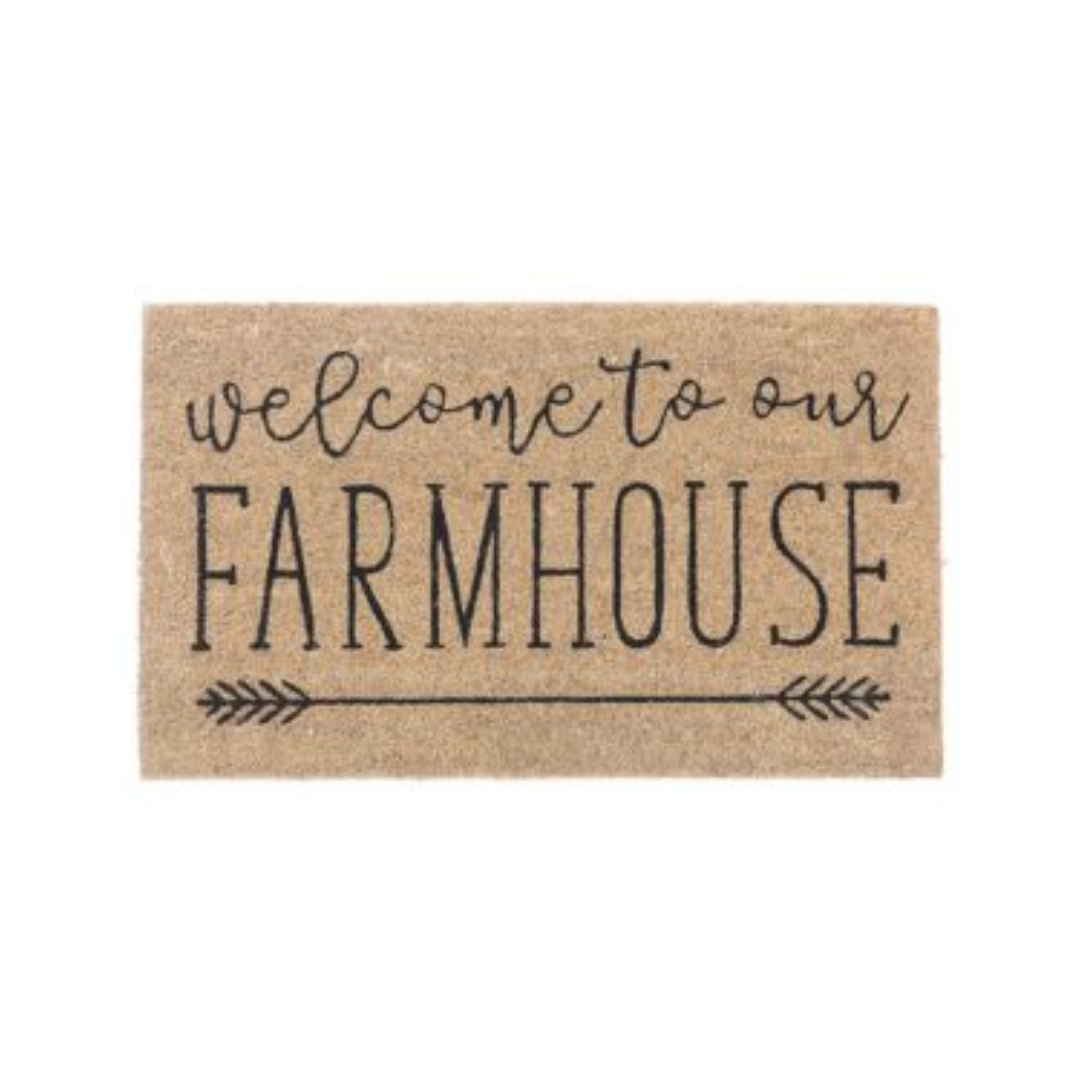 Welcome To Our Farmhouse Coir Door Mat 18x30"