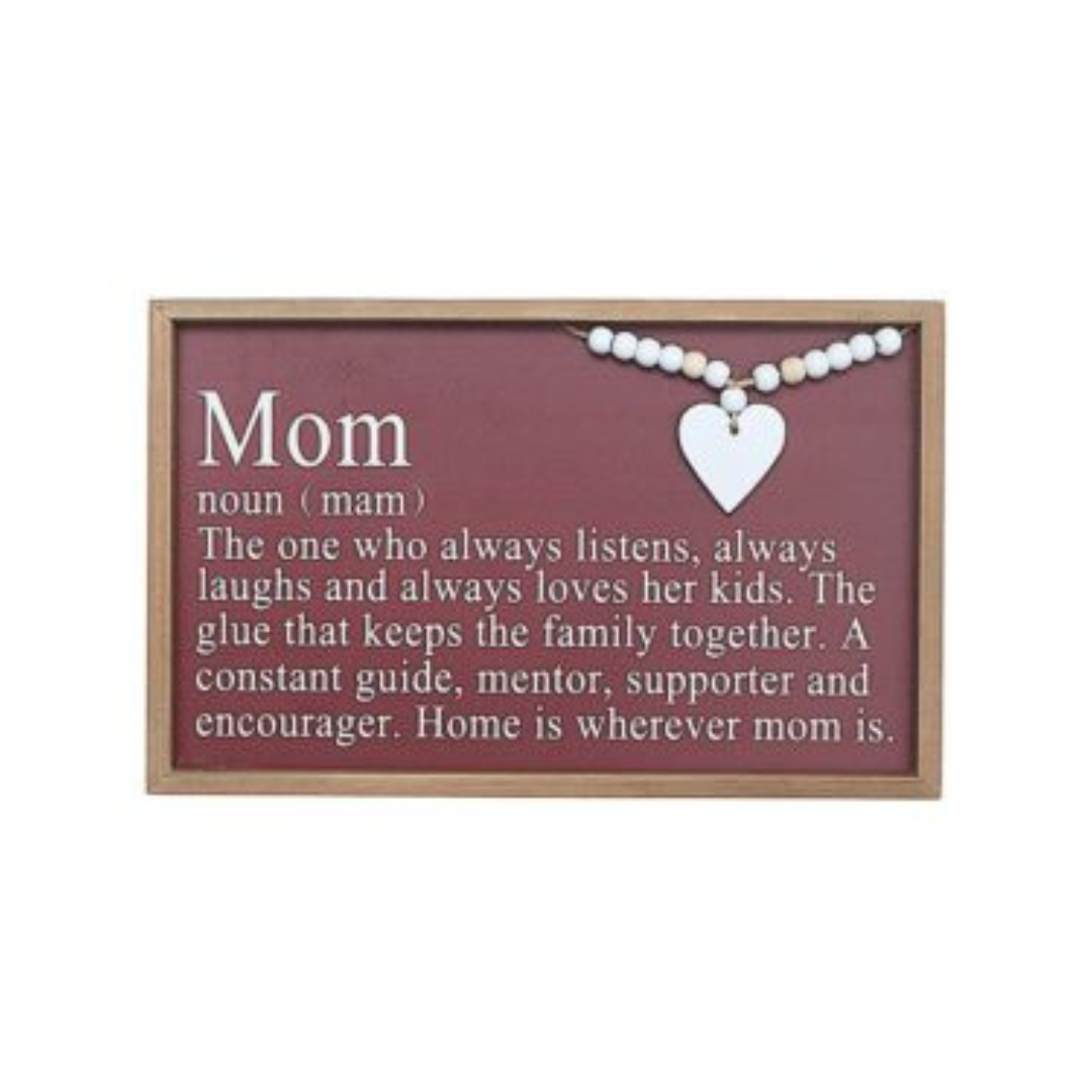 Mom Definition Framed Sign 14x8.65"