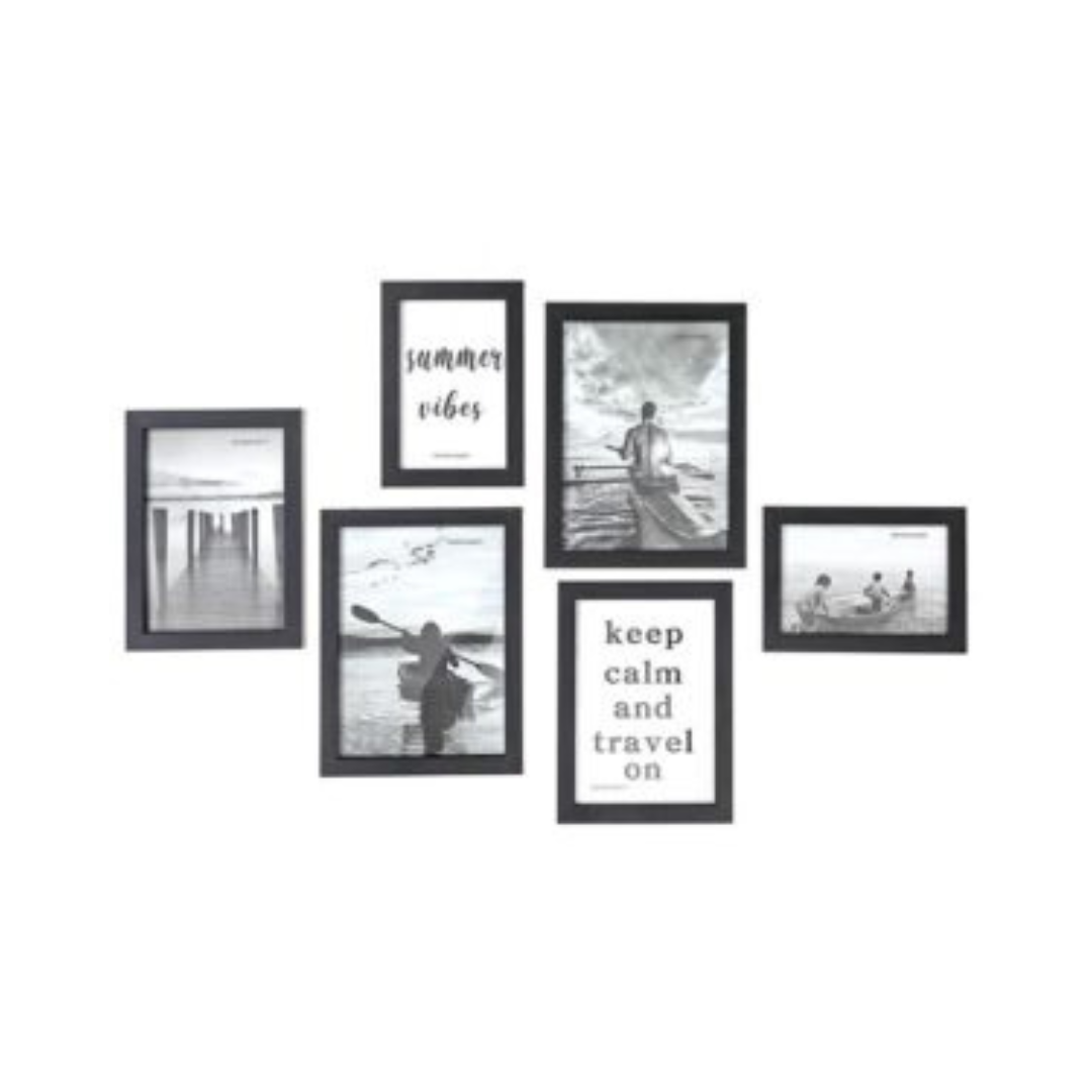 Black Gallery Picture Frame Set of 6pc.