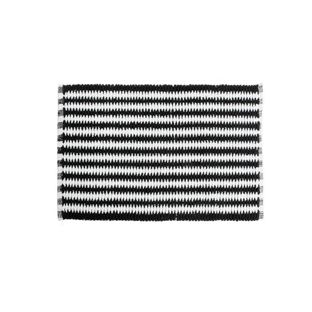 Black & White Cross Bath Mat 20x32"