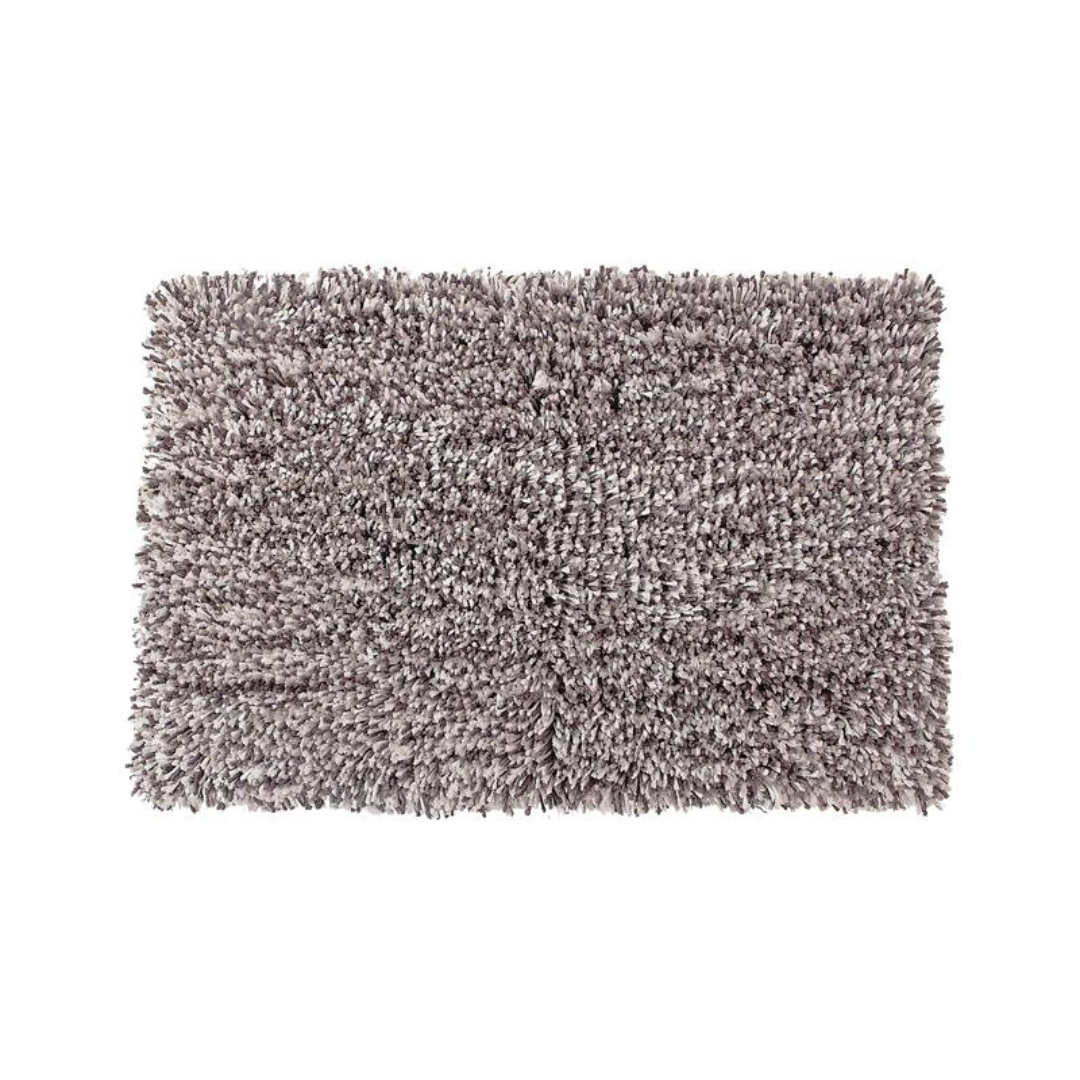 Grey & White Shaggy Bath Mat 20x32"