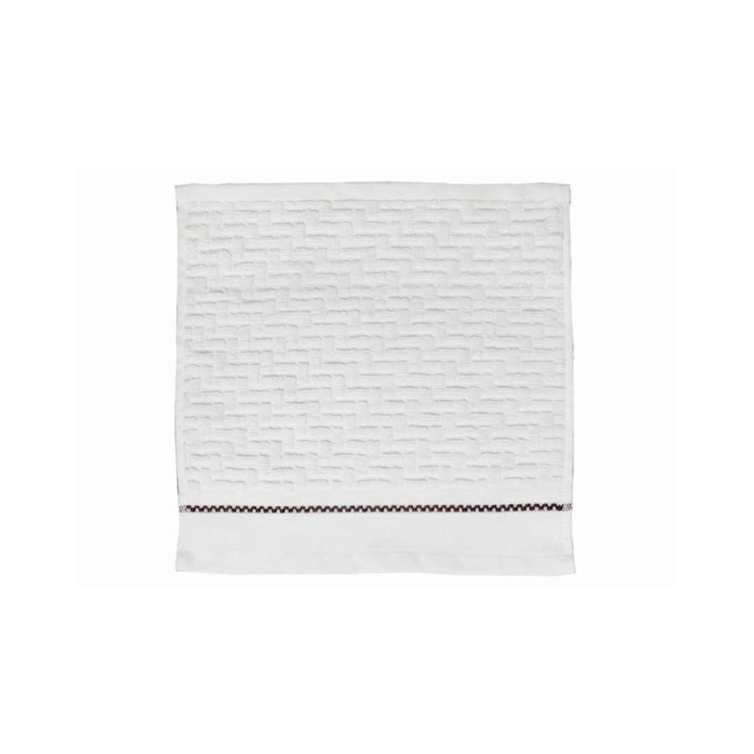 Luxury Stitch Towel White