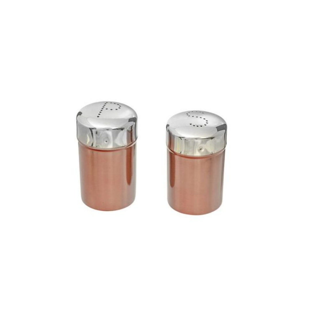 Metallic Rose Salt & Pepper Shakers