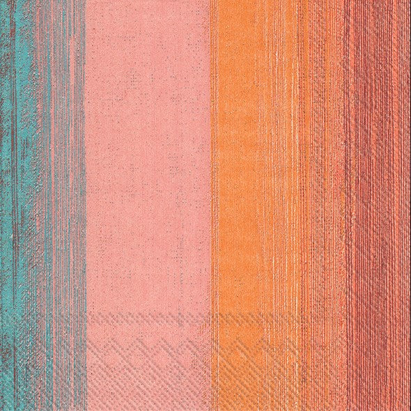 IHR Paper Napkins Sarina Orange Linen Pack/20 6.5x6.5"