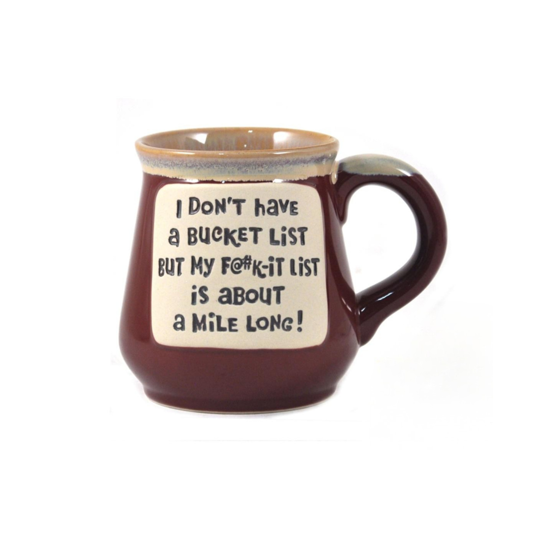 Bucket List 16oz. Stoneware Mug