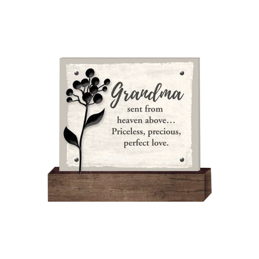 Grandma Wildflower Plaque 5.5"