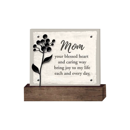 Mom Wildflower Plaque 5.5"