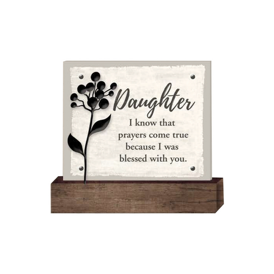 Daughter Wildflower Plaque 5.5"