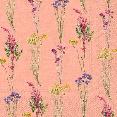 IHR Paper Napkins Zinzie Light Red Pack/20 6.5x6.5"