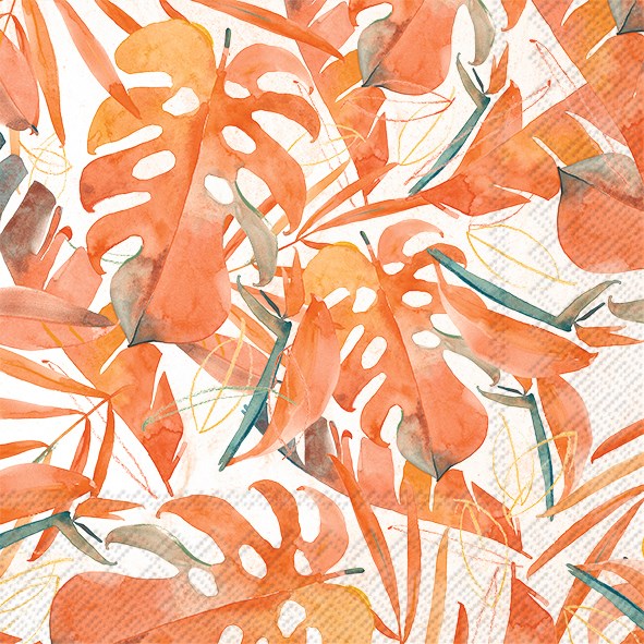 IHR Paper Napkins All About Orange Pack/20 6.5x6.5"