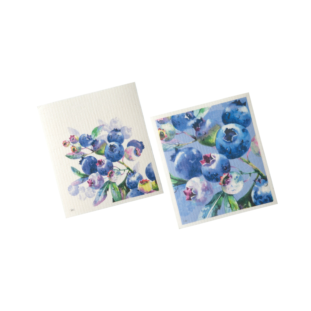 Blueberry Fruits Set/2 Swedish Dish Cloths