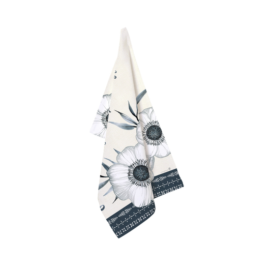 Holly Flower Deluxe Tea Towel 20x28"