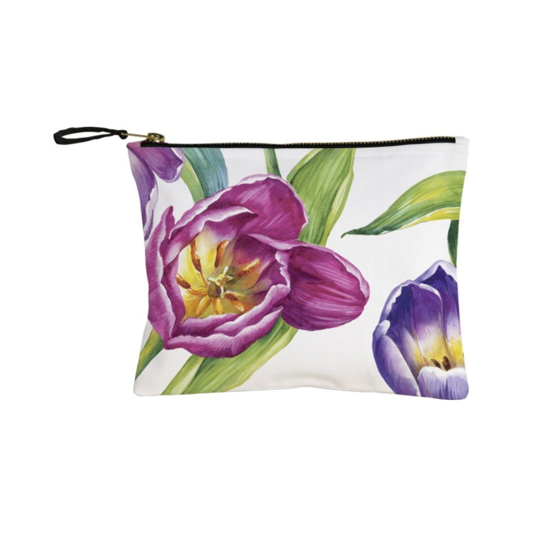 Tulip Meadow Zippered Essentials Bag 6.75x8.75"