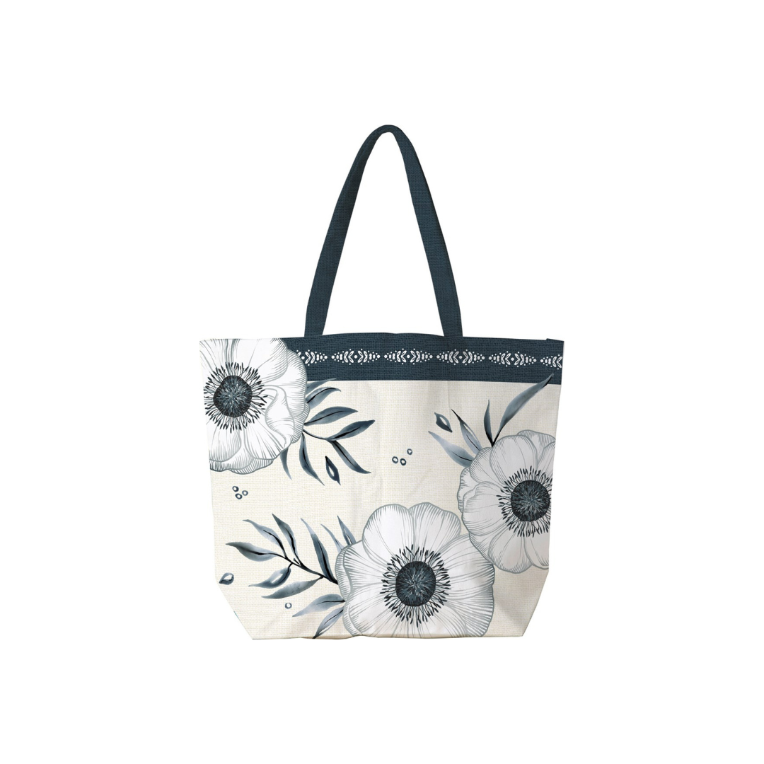 Holly Flower Tote Bag & Essentials Bag Set