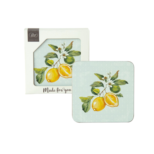 Lemon Wreath Set of 4 Coasters 4"