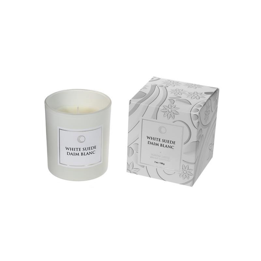 7oz. White Suede Scented Candle in Gift Box
