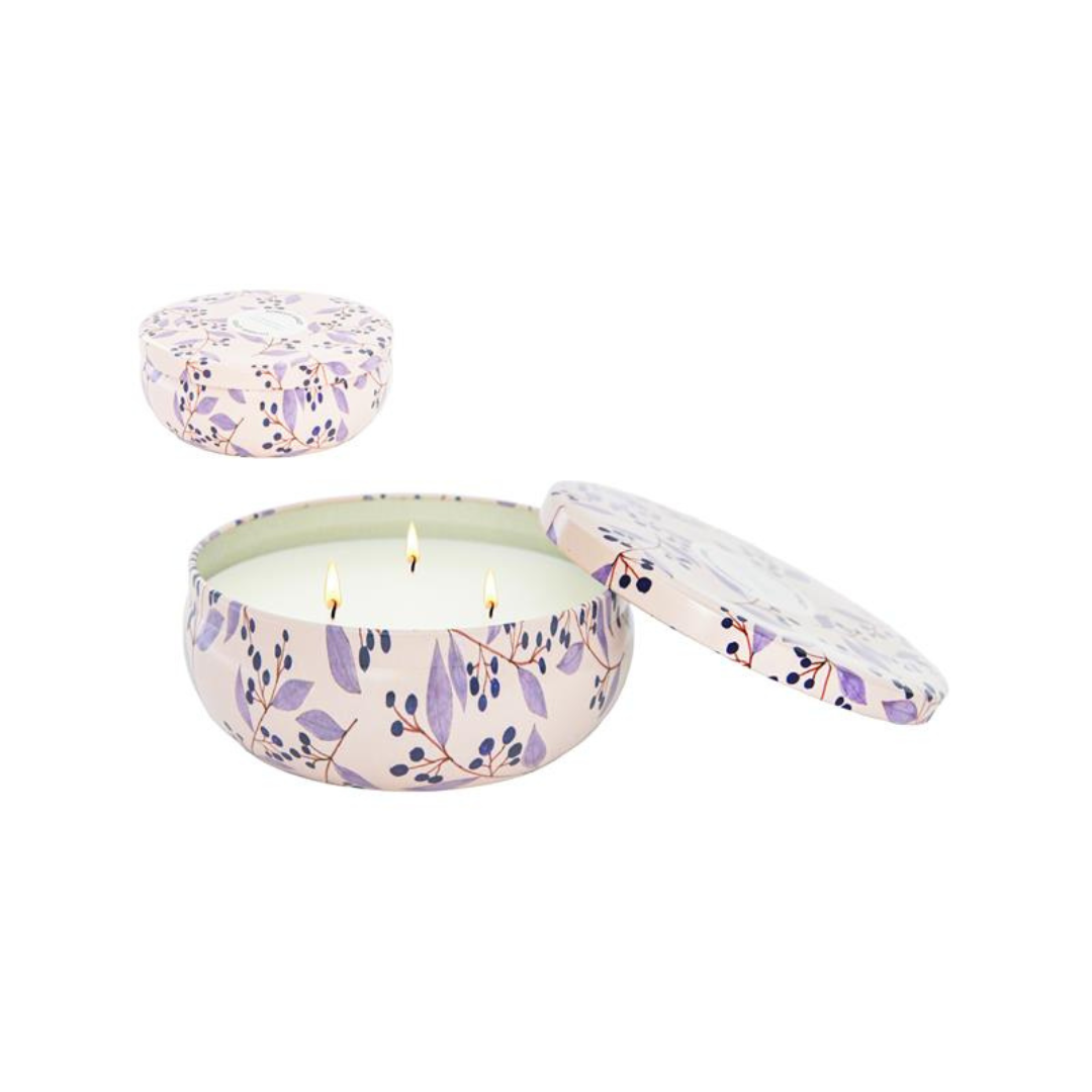 12oz. Apricot Violet 3 Wick Soy Blend Candle in Tin