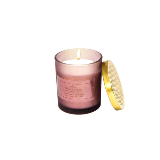 Sea Salt & Driftwood Mauve Candle with Lid