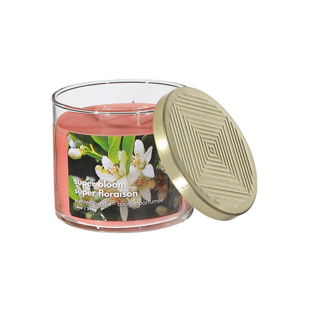 14oz. 3 Wick Super Bloom Candle with Lid