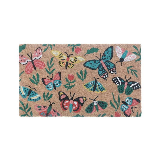 Butterflies & Bugs Coir Door Mat 18x30"