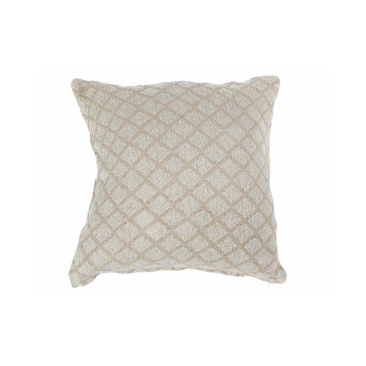 Diamond Beige Cotton Cushion 18x18"
