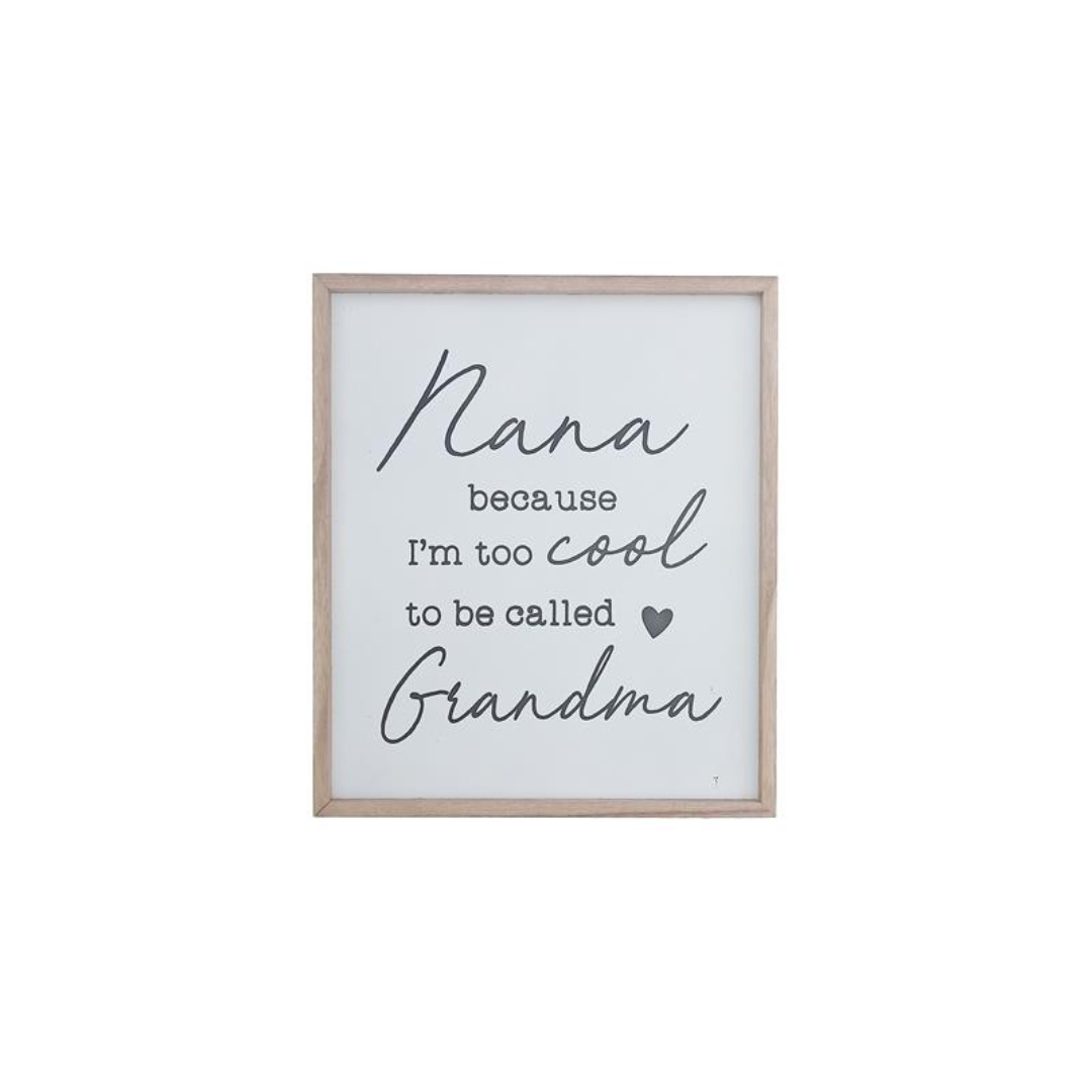 Grandma Framed Wood Sign 13.75"