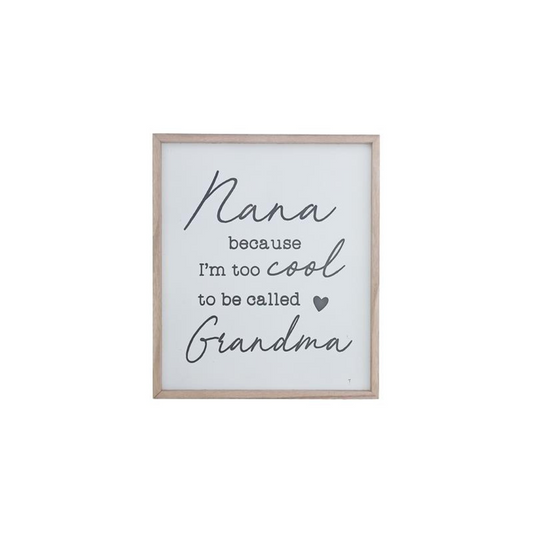 Grandma Framed Wood Sign 13.75"