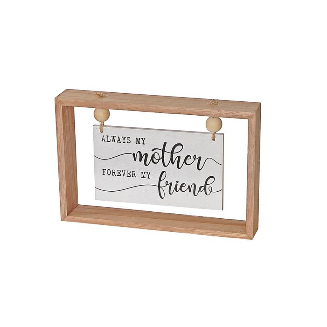 Mother Hanging Framed Wood Sign 9.5"