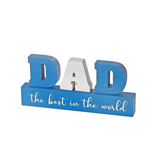 Dad Wood Block Sign 9x4"