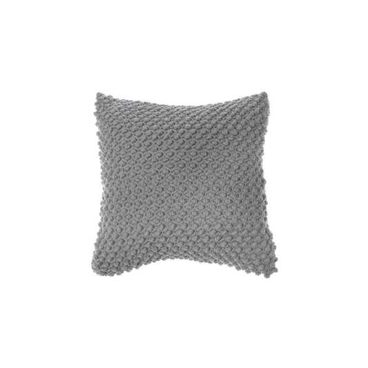 Braided Light Grey Handwoven Cushion 18x18"