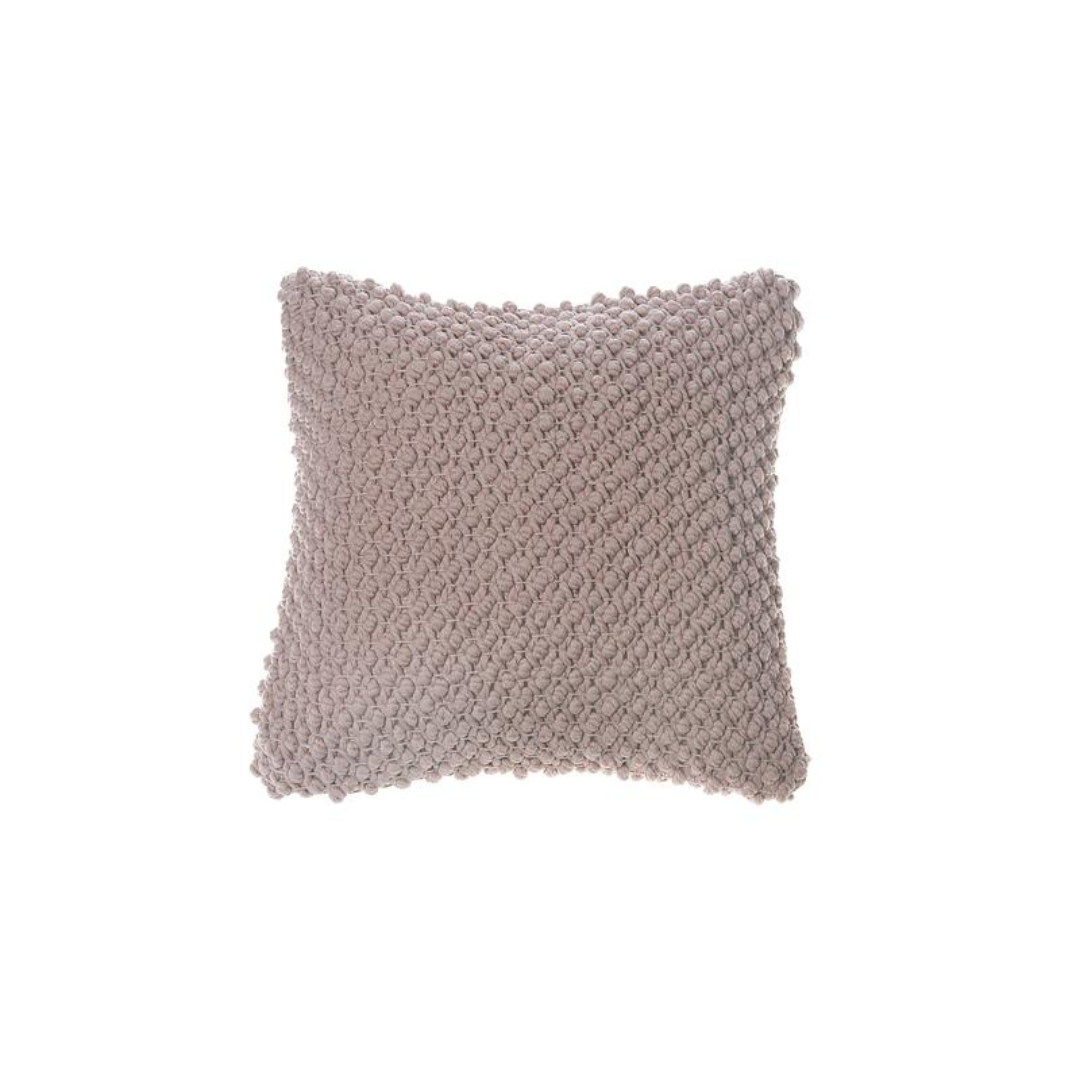 Braided Dusty Rose Handwoven Cushion 18x18"