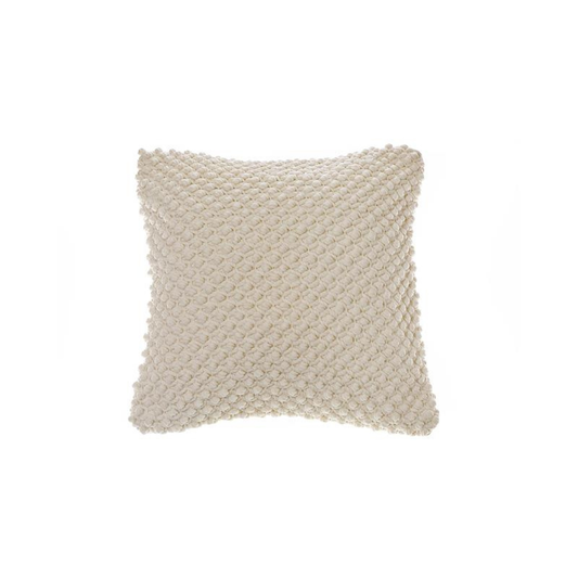 Braided White Handwoven Cushion 18x18"