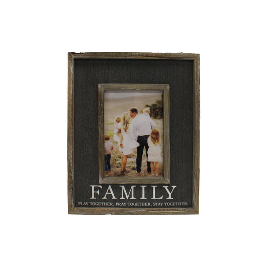 Black Wood 5x7" Family Together Photo Frame