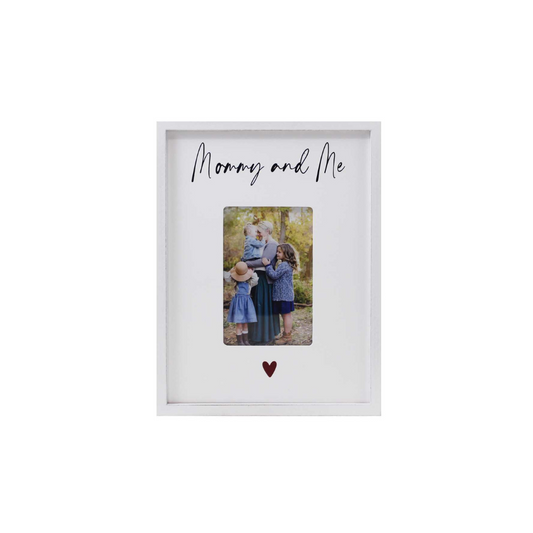 White Wood Mommy and Me 4x6" Photo Frame