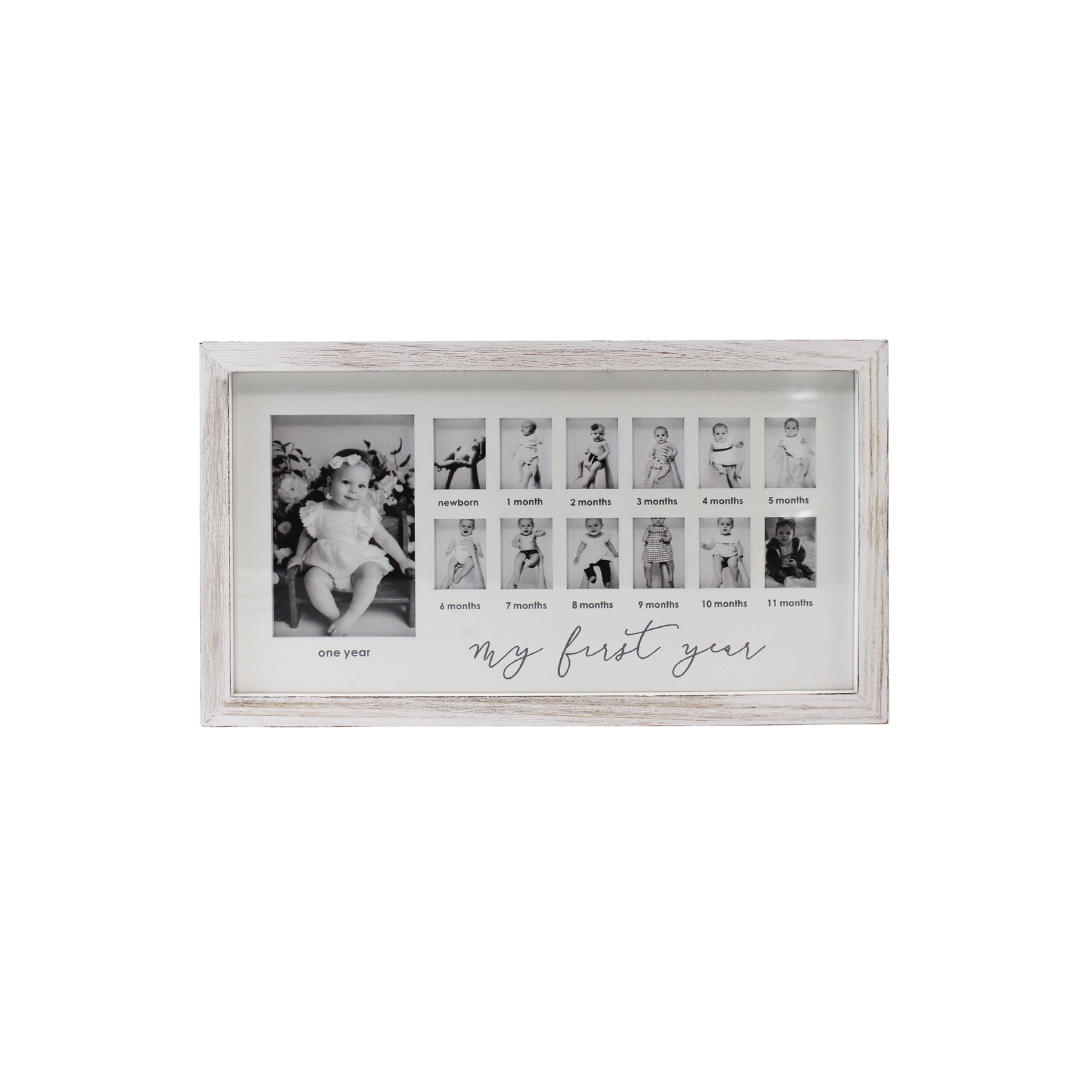 My First Year 13-Picture Wood Photo Frame