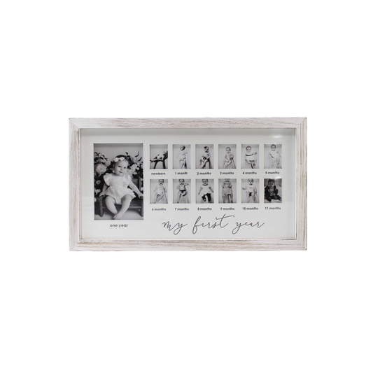 My First Year 13-Picture Wood Photo Frame