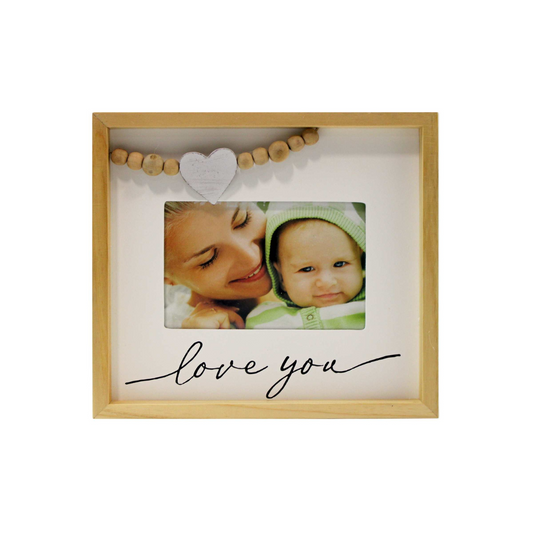 Love You 4x6" Photo Frame with Bead Detail