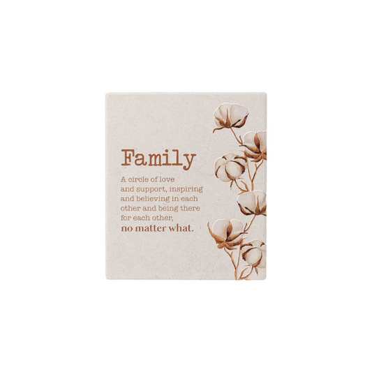 Family Ceramic Verse Plaque 5"